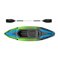 Inflatable Kayak solo - Green Color - SF-IXA090-GR - Seaflo